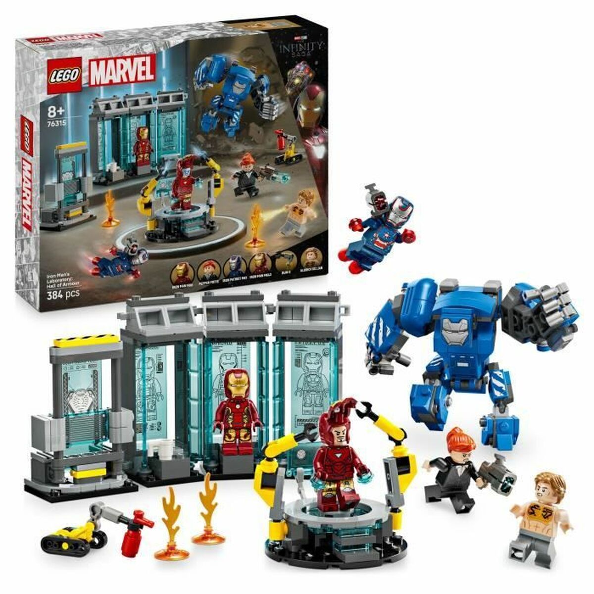 Lego LEGO MARVEL 76315 Iron Manovo laboratórium: Sieň brnení