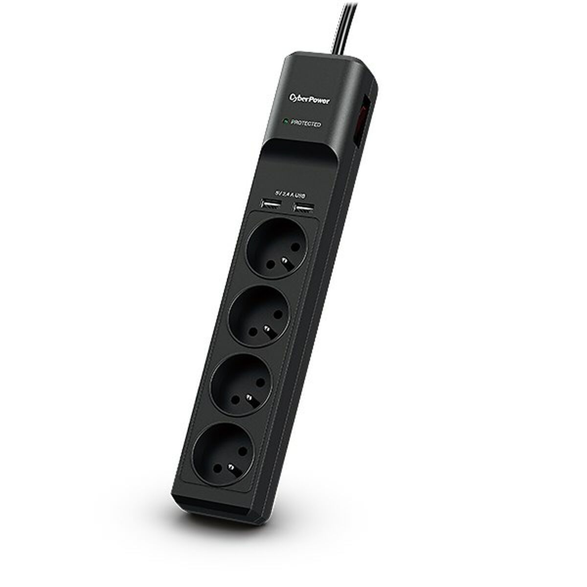 Prepäťová ochrana CyberPower Tracer III P0420SUD0-FR Čierna 4 AC zásuvky 200 – 250 V 1,8 m