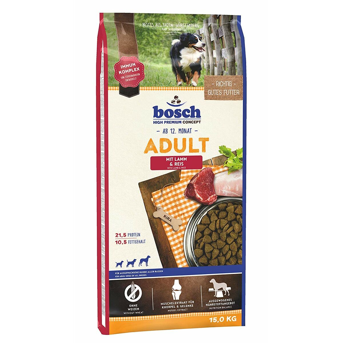 bosch Bosch ADULT MIT LAMM &amp; REIS 15 kg