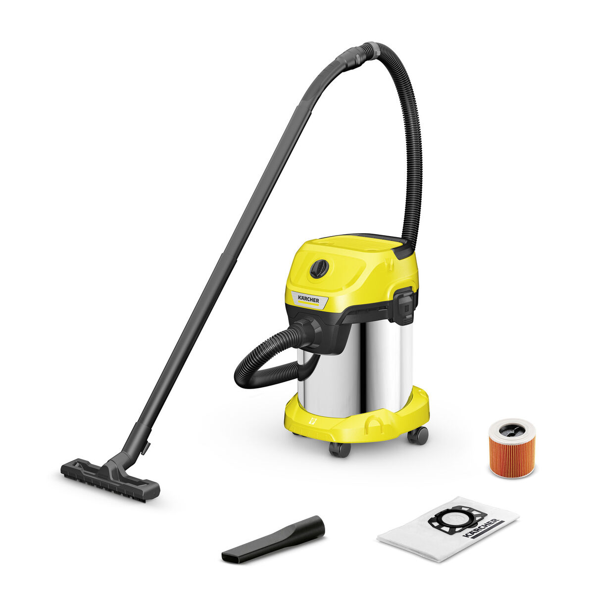 KARCHER Kärcher WD 3 S V-17/4/20 17 l Sudový vysávač na suché a mokré vysávanie 1000 W Vrecko na prach