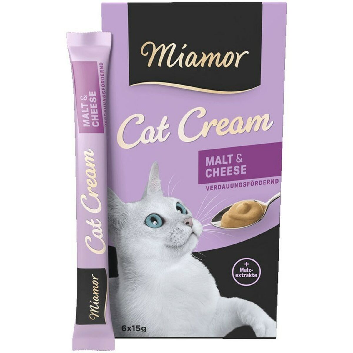 Miamor MIAMOR Mačací krém Malt a syr - maškrty pre mačky - 6x15g