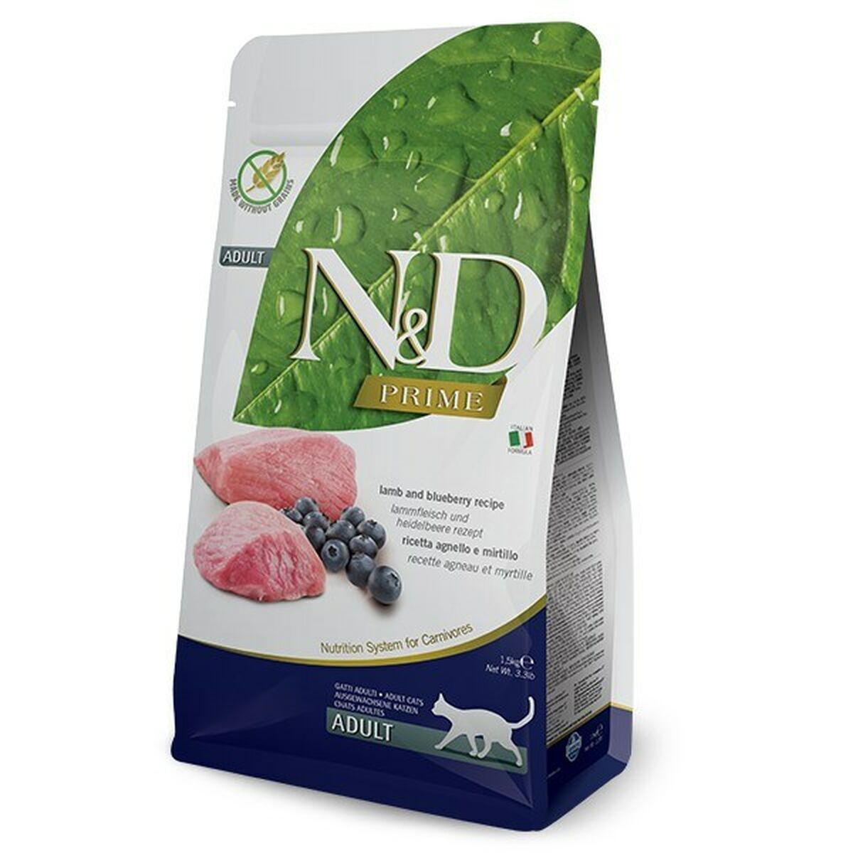 Farmina FARMINA N&amp;D Prime Jahňacie a čučoriedky - suché krmivo pre mačky - 1,5 kg