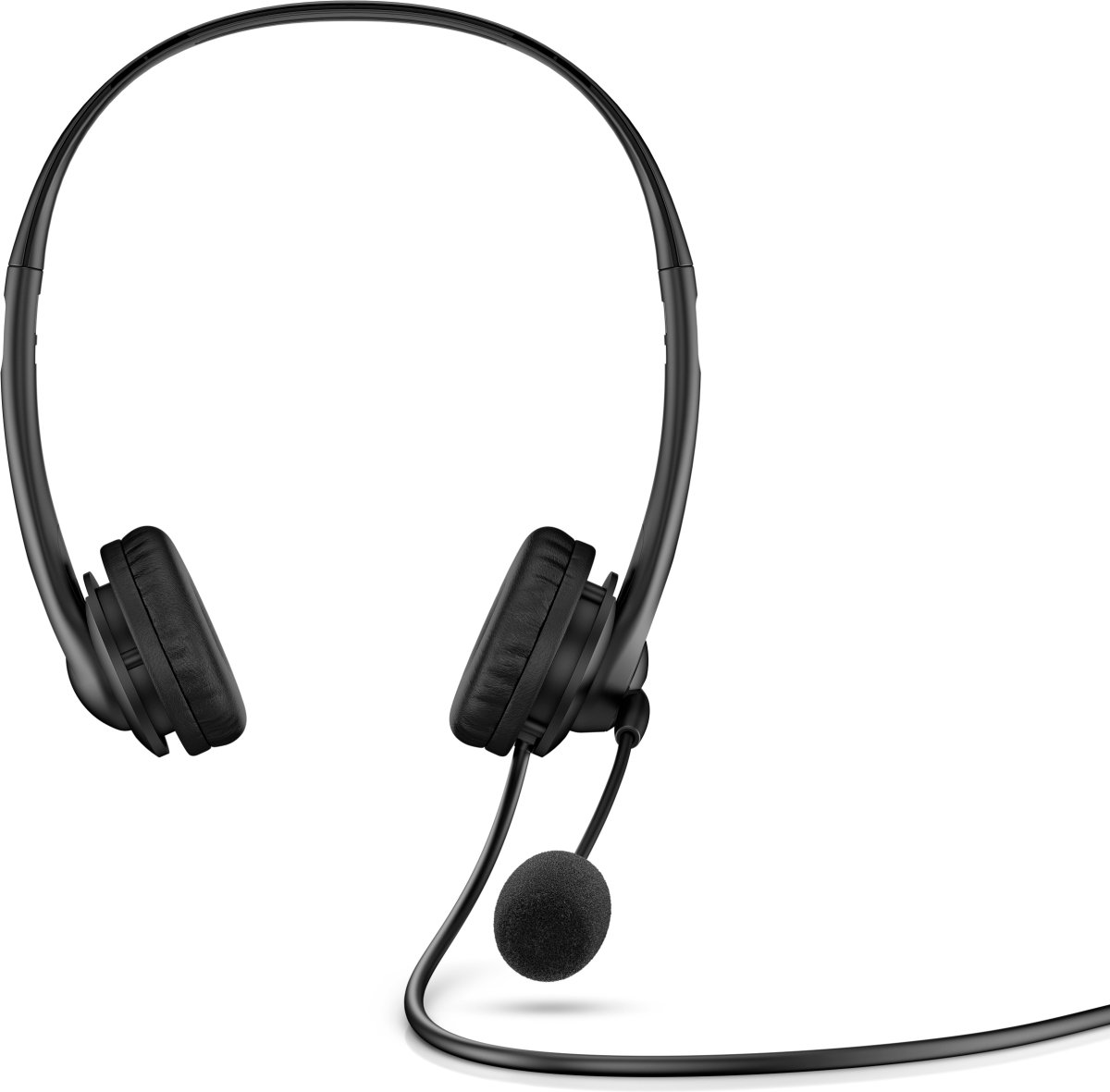 Hewlett-Packard Stereo slúchadlá HP USB G2 s káblom, hlavový most, kancelária/call centrum, čierna