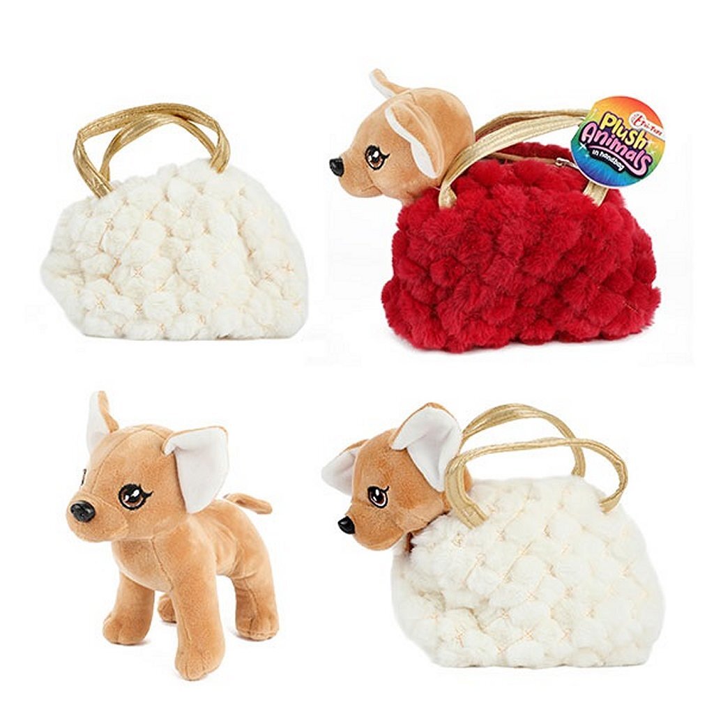Toi-Toys Plyšový pes čivava v kabelke Blingbling Assorted