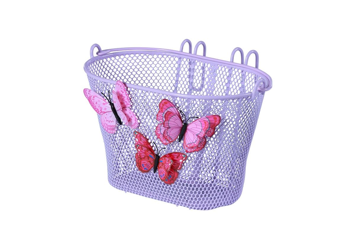 BASIL Detský košík na bicykel Basil Jasmin Butterfly 28 x 20 x 19 cm - orgován