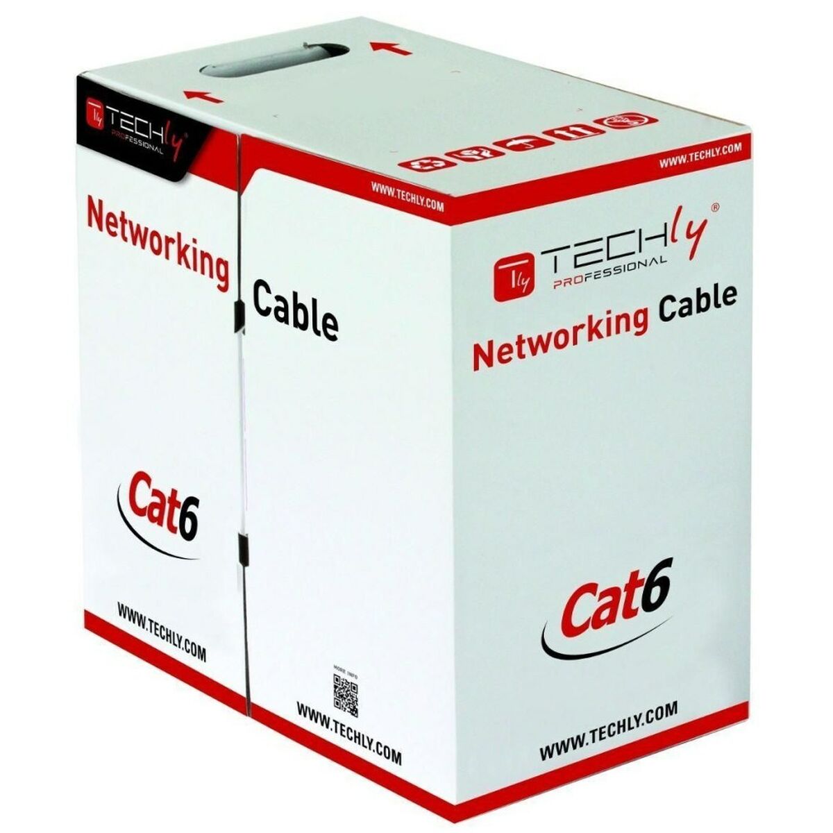 TECHly Sieťový kábel Techly ITP9-RIS-0305, sivý, 305 m, Cat6 S/FTP (S-STP)