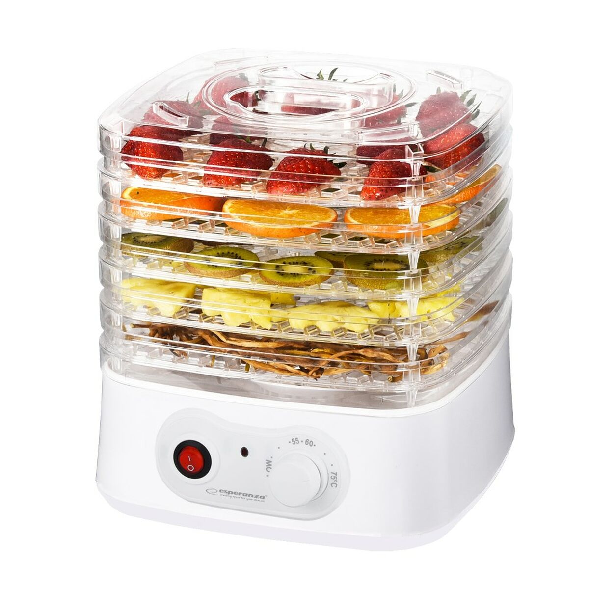 Esperanza EKD004 Sušička potravín Priehľadná biela 250 W
