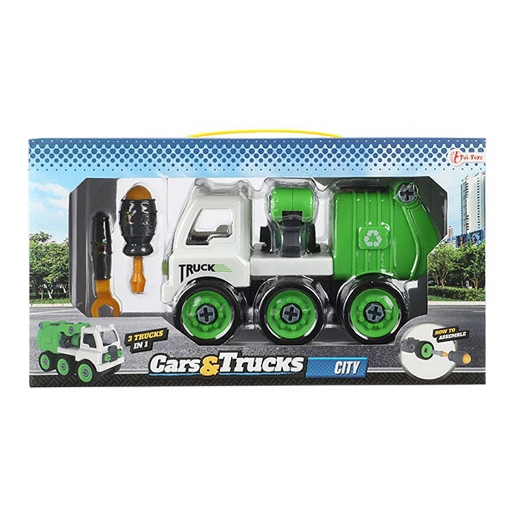 Cars & Trucks Autá a nákladné autá 3v1 Smetiarske auto