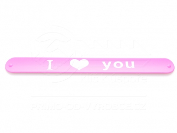 Náramek nápis I LOVE YOU - purpurový Náramek nápis I LOVE YOU - purpurový