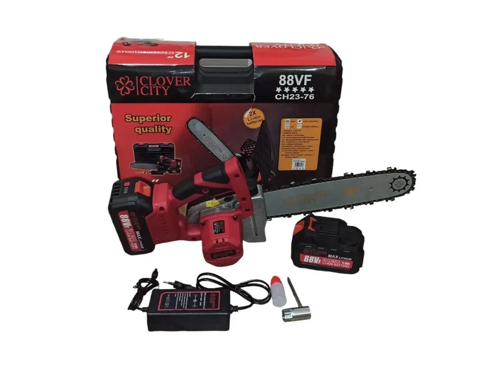 Akumulátorová řetězová pila Clover City CH23-76 + 2x baterie + nářadí + kufřík