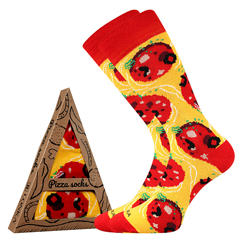 Ponožky Pizza Pepperoni - 1 pár - Lonka - pánská velikost