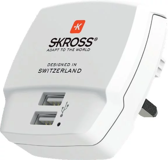 Solight USB nabíjecí adaptér DC10UK pro UK - 2400 mA - 2x USB výstup - SKROSS
