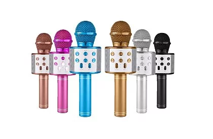 Zaparkorun Karaoke mikrofon pro děti - zlatý