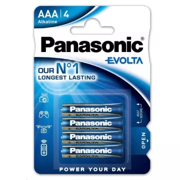[BAT3A] Alkalické mikrotužkové batérie Evolta AAA - 4 ks - Panasonic