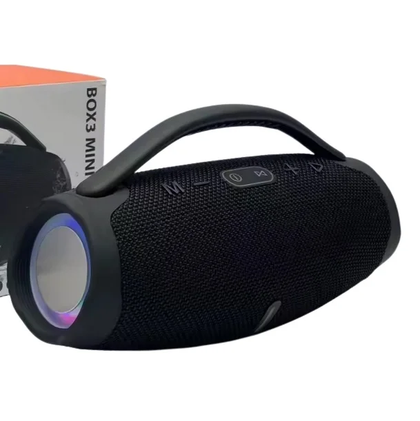 Přenosný Bluetooth reproduktor BOX3 MINI LED - modrý