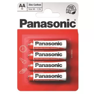 Tužkové baterie Zinc - 4x AA - Panasonic