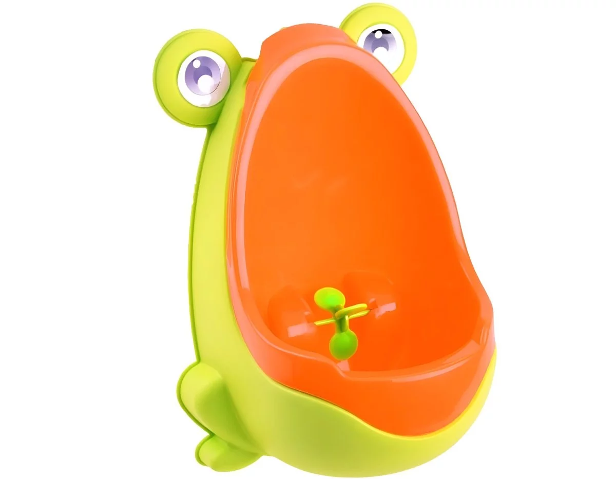 Zaparkorun Dětský pisoár ve tvaru žáby - zeleno-oranžový