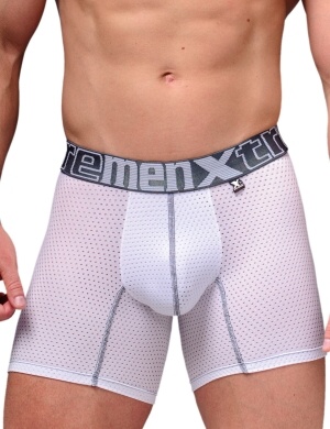 Pánské boxerky Xtremen Sports Boxer Perforated Mesh White, Velikost oblečení M Pánské boxerky Xtremen Sports Boxer Perforated Mesh White, Velikost oblečení M