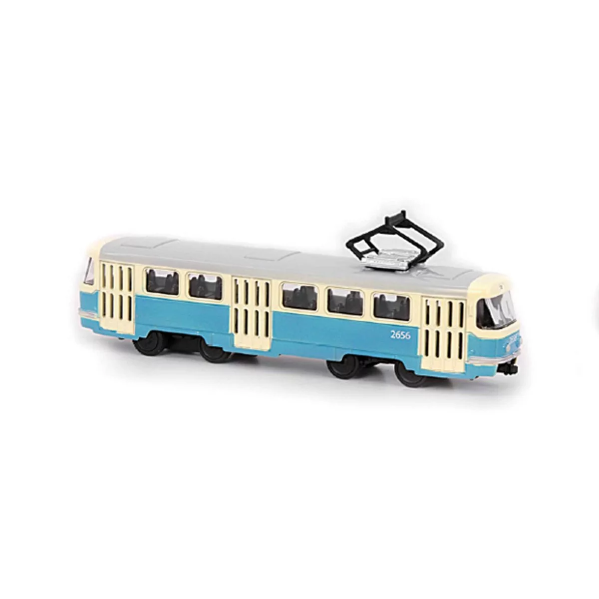 RAPPA Kovová tramvaj na zpětný chod Tatra T3 - 16 cm - Rappa - modrá