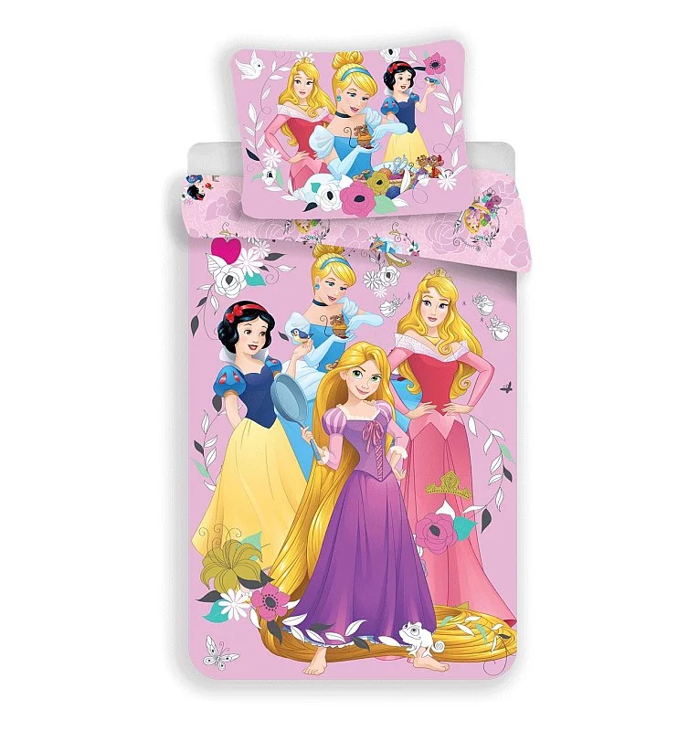 JERRY FABRICS Bavlněné povlečení - Princess pink 02 - 140 x 200 cm + 70 x 90 cm - Jerry Fabrics