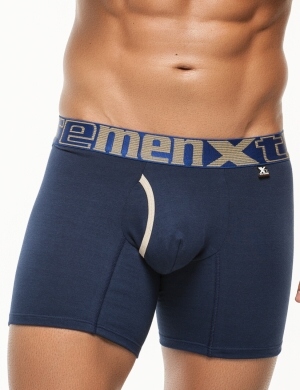 Boxeri Xtremen Long Boxer Contra Dark Blue, 1 perechi, mărimea XL Boxeri Xtremen Long Boxer Contra Dark Blue, 1 perechi, mărimea XL