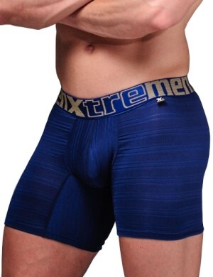 Boxeri Xtremen Microfiber Boxer Jacquard Dark Blue, 1 perechi, mărimea L Boxeri Xtremen Microfiber Boxer Jacquard Dark Blue, 1 perechi, mărimea L