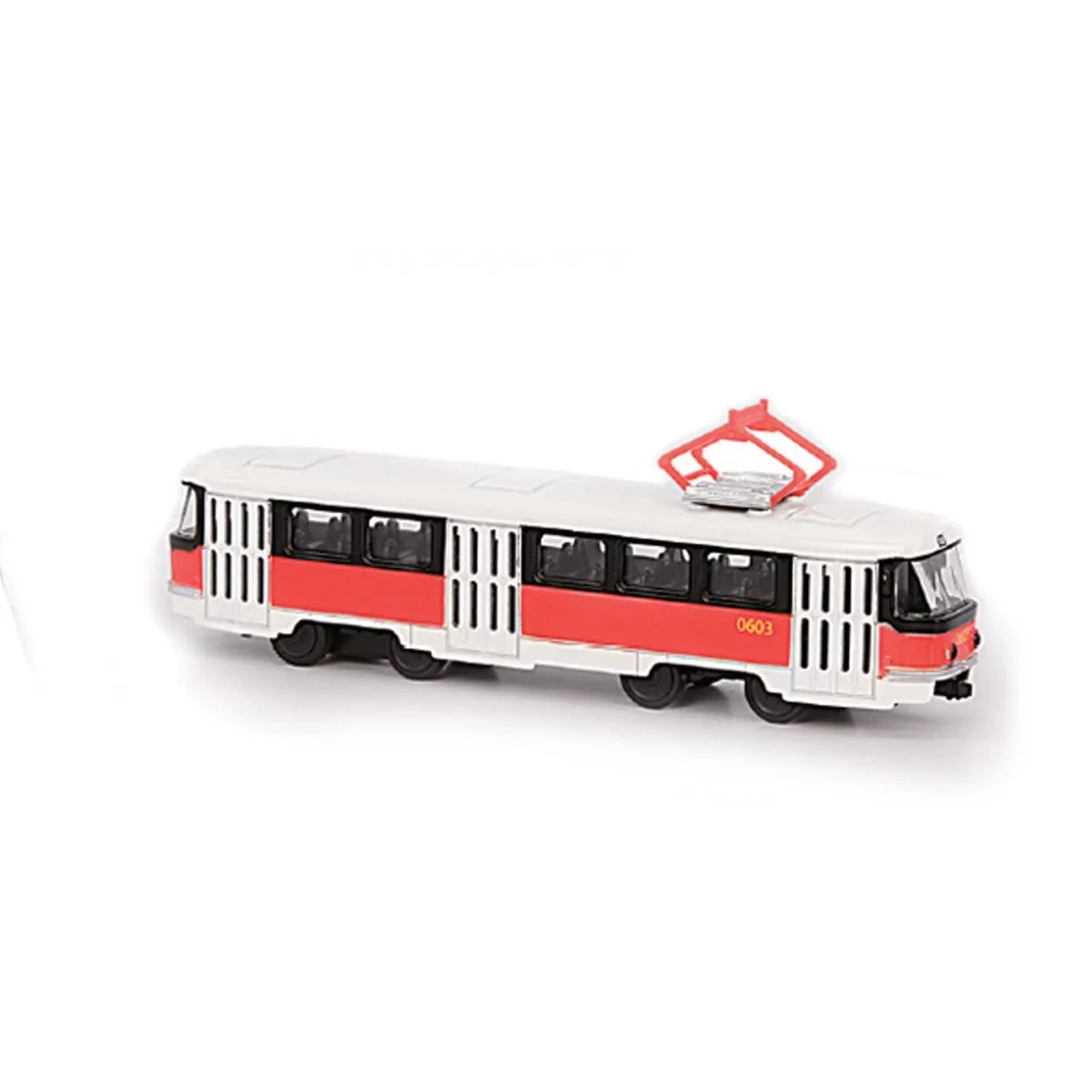 RAPPA Kovová tramvaj na zpětný chod Tatra T3 - 16 cm - Rappa - červená