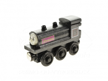 Dřevěný vláček - lokomotiva Donald 8cm Dřevěný vláček - lokomotiva Donald 8cm