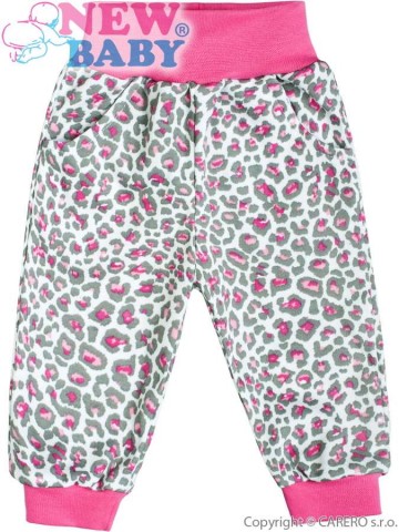 Kojenecké tepláčky New Baby Leopardík růžové Kojenecké tepláčky New Baby Leopardík růžové