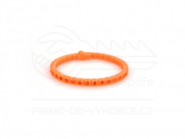 Náramek gumový s kamínky - oranžový Náramek gumový s kamínky - oranžový