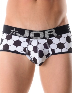 Pánské slipy Jor Soccer Brief černo-bílé, Velikost oblečení L Pánské slipy Jor Soccer Brief černo-bílé, Velikost oblečení L