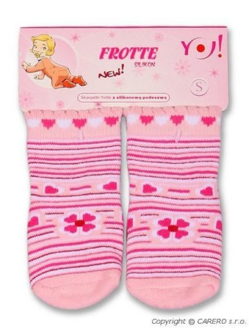 Froté ponožky svetlo ružové rôzne obrázky Froté ponožky svetlo ružové rôzne obrázky
