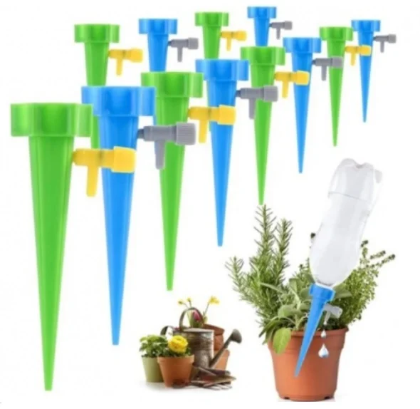 Zaparkorun Zavlažovací systém Spike - 10x zavlažovač s odkapávacím ventilem - modrá, zelená