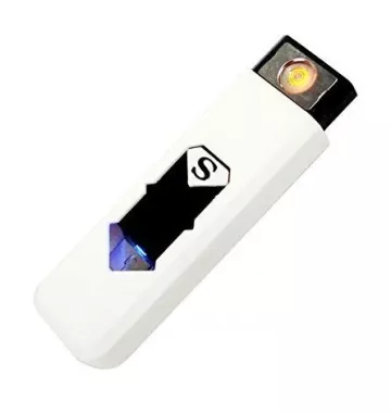 Elektromos öngyujtó USB töltéssel - fehér
