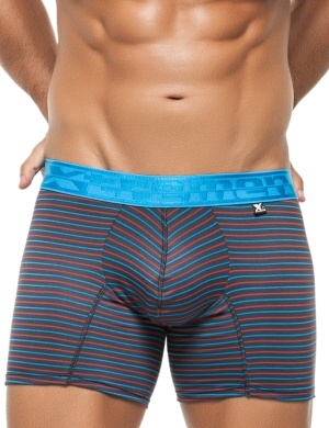 Boxeri Xtremen Microfiber Boxer Stripes Red, 1 perechi, mărimea XL Boxeri Xtremen Microfiber Boxer Stripes Red, 1 perechi, mărimea XL