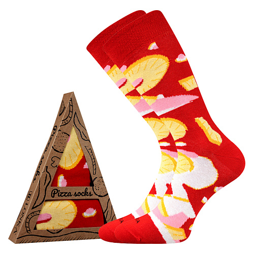 Ponožky Pizza Hawaii - 1 pár - Lonka - pánská velikost