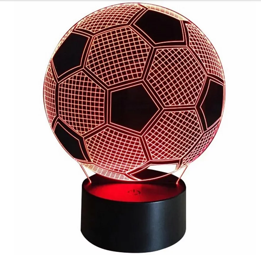 Zaparkorun Noční 3D LED lampa - fotbalový míč