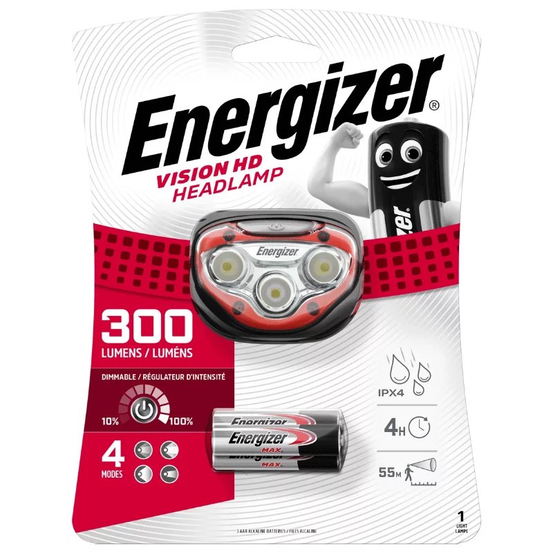 Čelová svítilna - Headlight Vision HD - 300 lm - Energizer