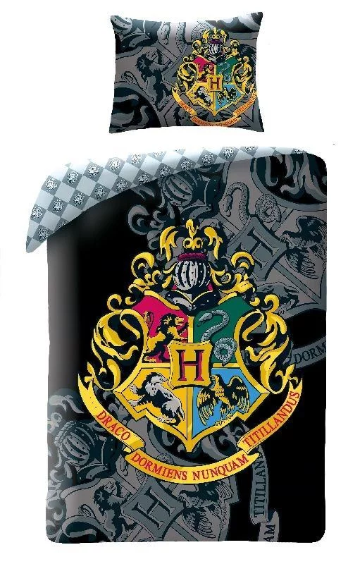 HALANTEX Bavlněné povlečení - Harry Potter Black - 140 x 200 - Halantex