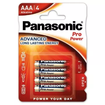 Mikrotužkové batérie Pro Power Gold - 4x AAA - Panasonic