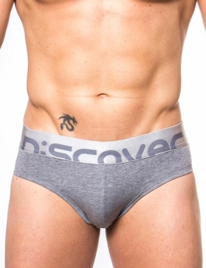 Pánské slipy Discover Basic Gray Slip, Velikost oblečení M Pánské slipy Discover Basic Gray Slip, Velikost oblečení M