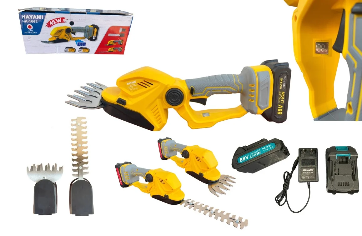 Akumulátorové nůžky na živý plot HAYAMI HA-1062 2 v 1