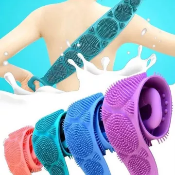 Silikonowy masażer do mycia pleców - fioletowy