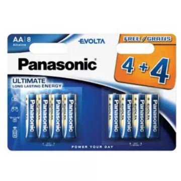 Tužkové baterie Evolta - 8x AA - Panasonic