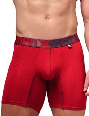 Pánské boxerky Xtremen Full Mesh Sports Boxer Red, Velikost oblečení M Pánské boxerky Xtremen Full Mesh Sports Boxer Red, Velikost oblečení M