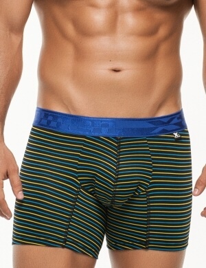 Boxeri Xtremen Microfiber Boxer Stripes Yellow, 1 perechi, mărimea XL Boxeri Xtremen Microfiber Boxer Stripes Yellow, 1 perechi, mărimea XL