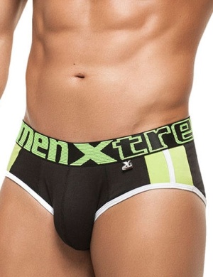 Pánské slipy Xtremen Sports Briefs černo žluté, Velikost oblečení XL Pánské slipy Xtremen Sports Briefs černo žluté, Velikost oblečení XL