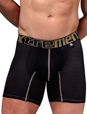 Pánské boxerky Xtremen Sports Boxer Perforated Mesh Black, Velikost oblečení M Pánské boxerky Xtremen Sports Boxer Perforated Mesh Black, Velikost oblečení M