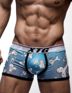 Pánské boxerky XTG Boxer Funny Bones modré, Velikost oblečení S Pánské boxerky XTG Boxer Funny Bones modré, Velikost oblečení S