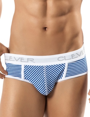 Pánské slipy Clever Gaeta Piping Brief modro bílé, Velikost oblečení M Pánské slipy Clever Gaeta Piping Brief modro bílé, Velikost oblečení M